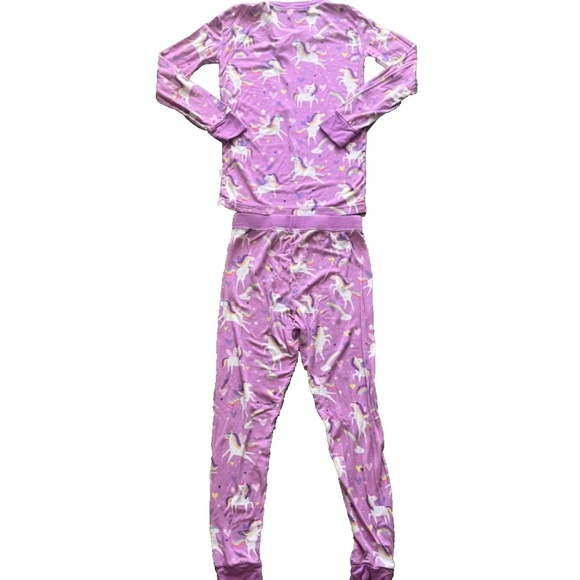 Little Sleepies - Sienna's Unicorns Two-Piece Bamboo Viscose Pajama Set Size 4T - Picture 5 of 8